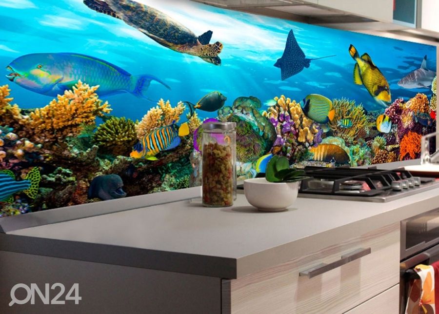 Keittiön välitila Fish 180x60 cm kuvasuurennos