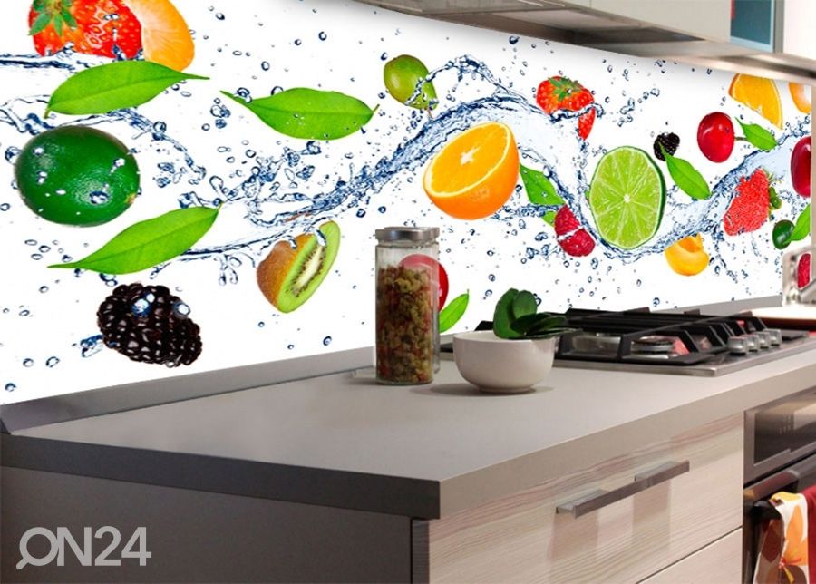 Keittiön välitila Fruits 180x60 cm kuvasuurennos