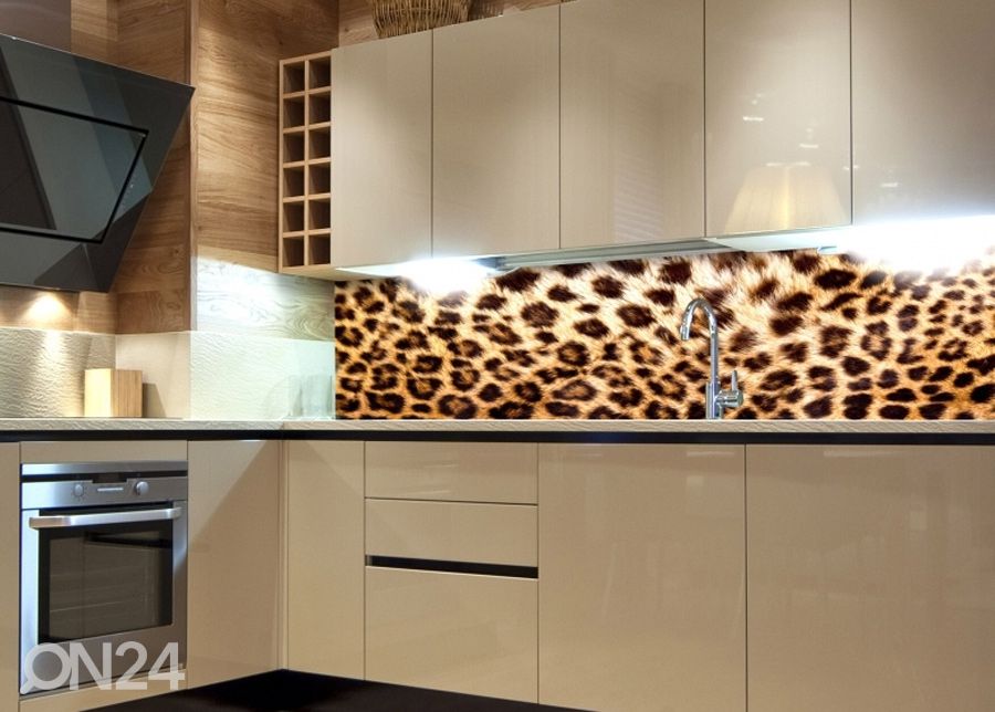 Keittiön välitila Leopard skin 180x60 cm kuvasuurennos