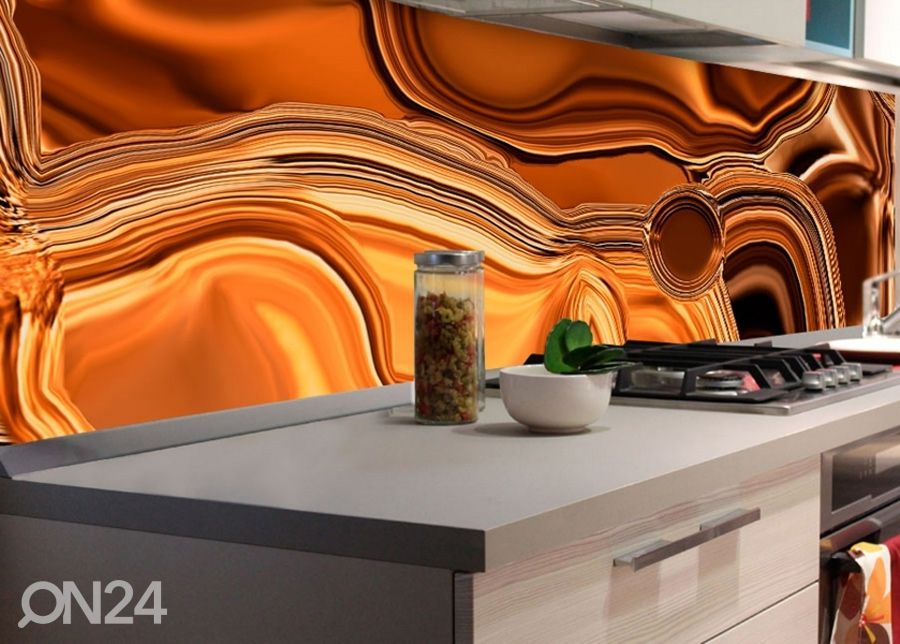 Keittiön välitila Liquid chrome bronze 180x60 cm kuvasuurennos