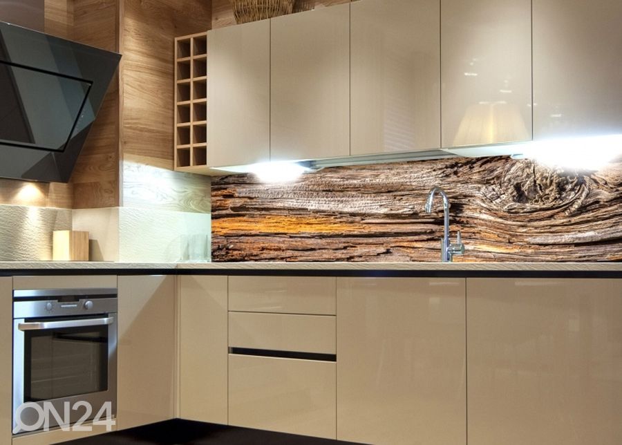 Keittiön välitila Tree bark 180x60 cm kuvasuurennos