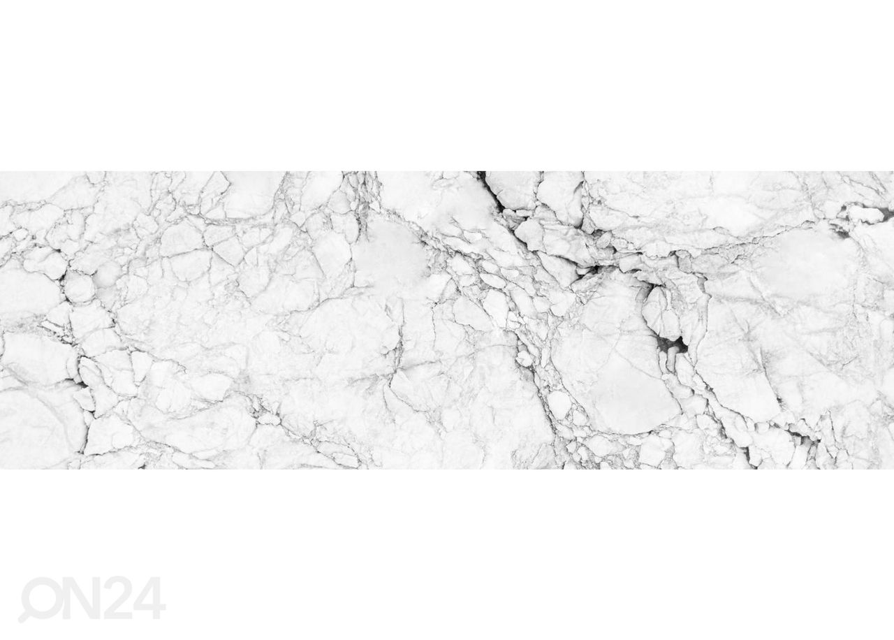Keittiön välitilan tapetti White marble stone texture 260x60 cm kuvasuurennos