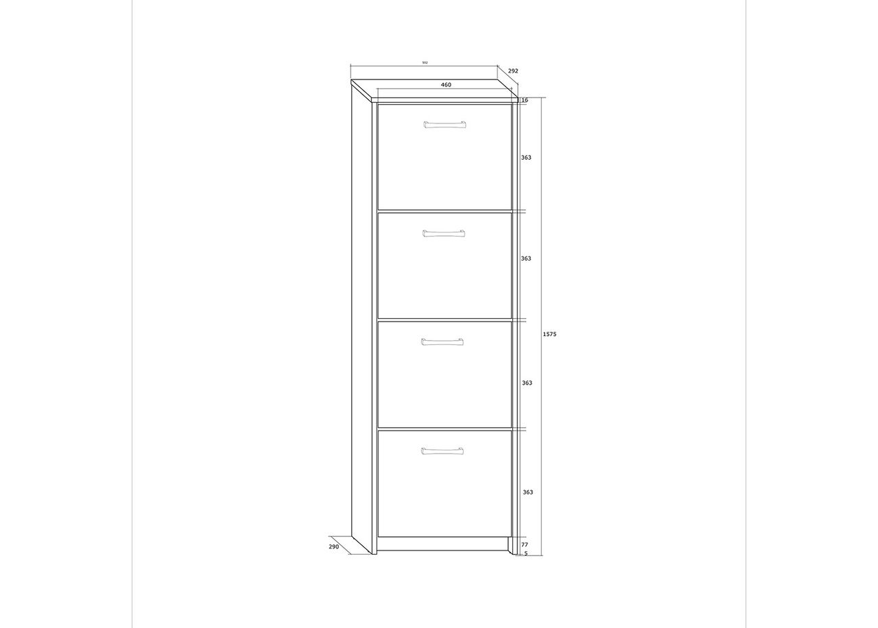Kenkäkaappi 50 cm kuvasuurennos