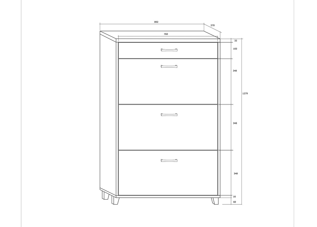 Kenkäkaappi 80 cm kuvasuurennos