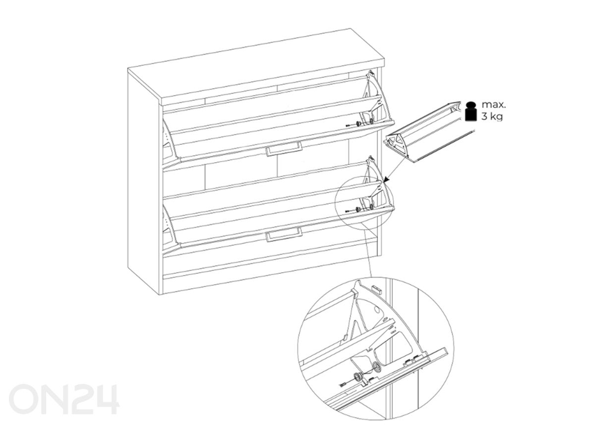 Kenkäkaappi Doorset kuvasuurennos