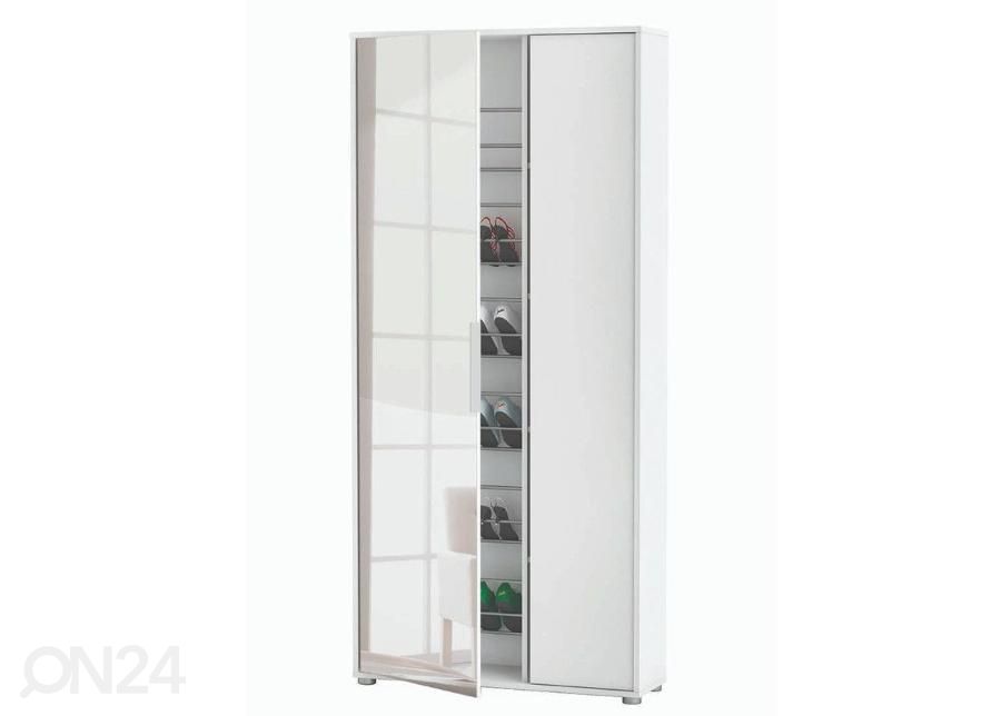 Kenkäkaappi peilillä Ebony 2u kuvasuurennos