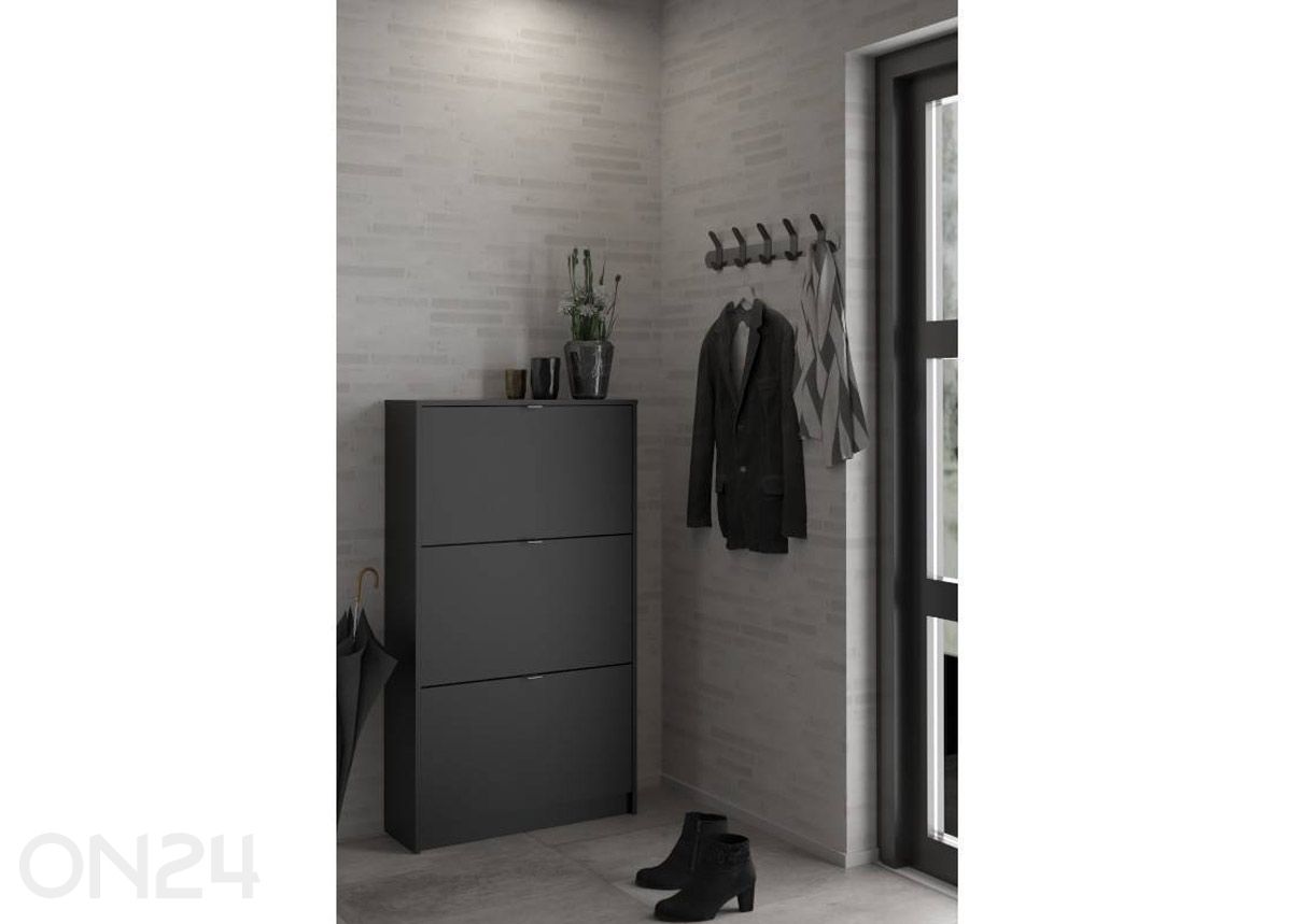 Kenkäkaappi Shoes musta kuvasuurennos