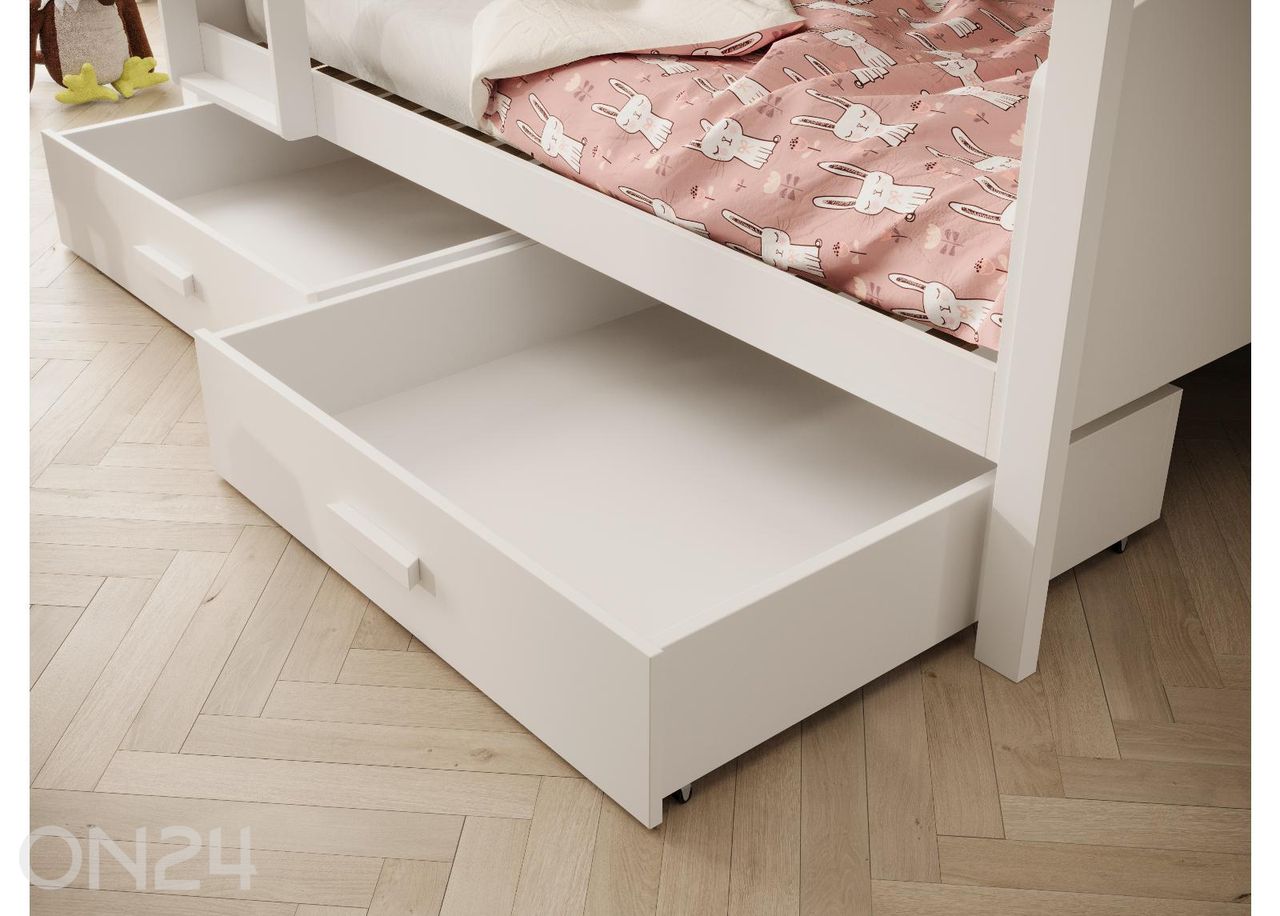 Kerrossänky setti JORI patjoilla, koko 90x200 cm kuvasuurennos