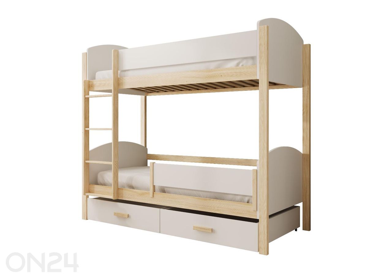 Kerrossänky turvalaidalla Jori 90x200 cm kuvasuurennos