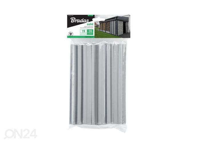 Kiinnikkeet Solid 120 0g/m², 19 cm puutarhanauhaan, vaaleanharmaa kuvasuurennos
