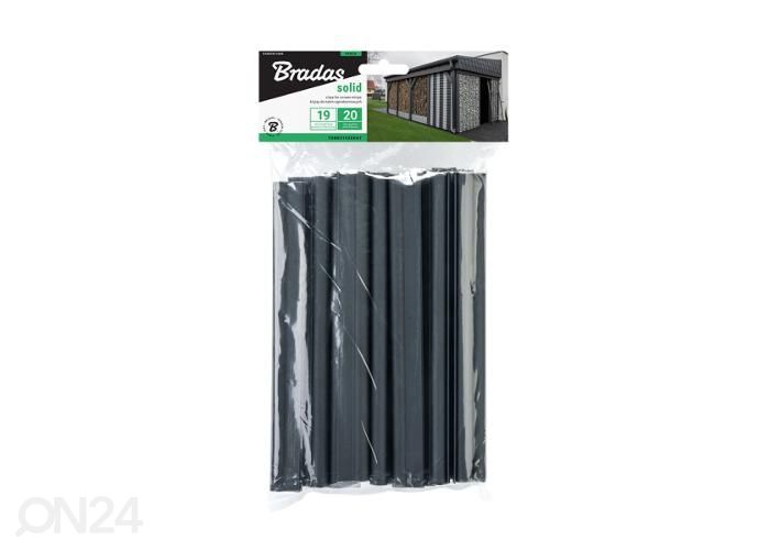 Kiinnikkeet Solid 1200 g/m², 19 cm puutarhanauhaan, tummanharmaa kuvasuurennos