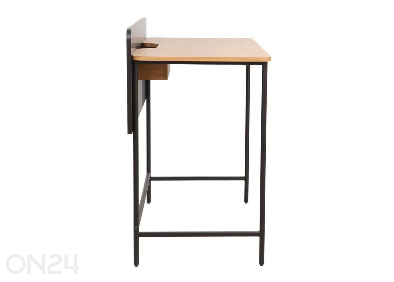 Kirjoituspöytä Harper 100 × 49,5 × K85 cm, saarni/musta kuvasuurennos