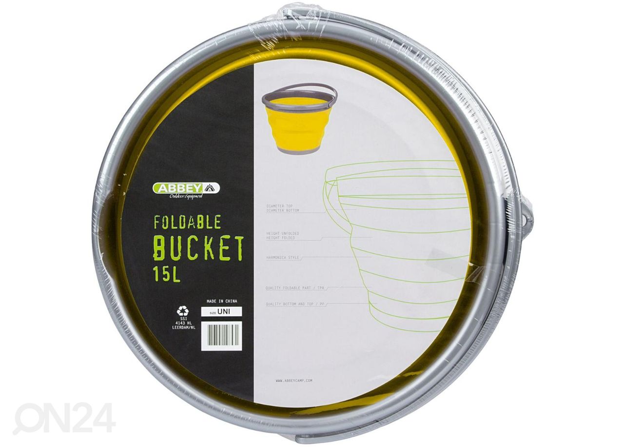 Kokoontaitettava ämpäri 15 L Abbey Camp kuvasuurennos