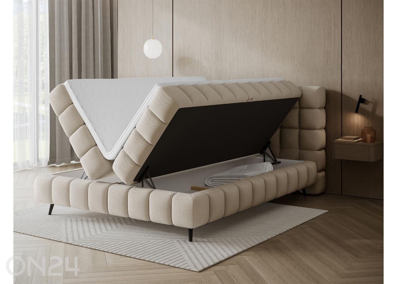 Kontinenttisänky säilytyslaatikolla Sabeno 160×200 cm kuvasuurennos