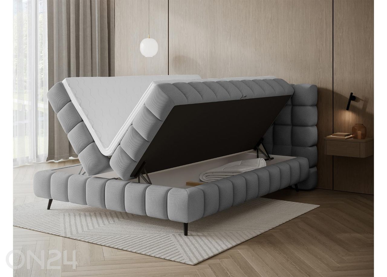 Kontinenttisänky säilytyslaatikolla Sabeno 160×200 cm kuvasuurennos
