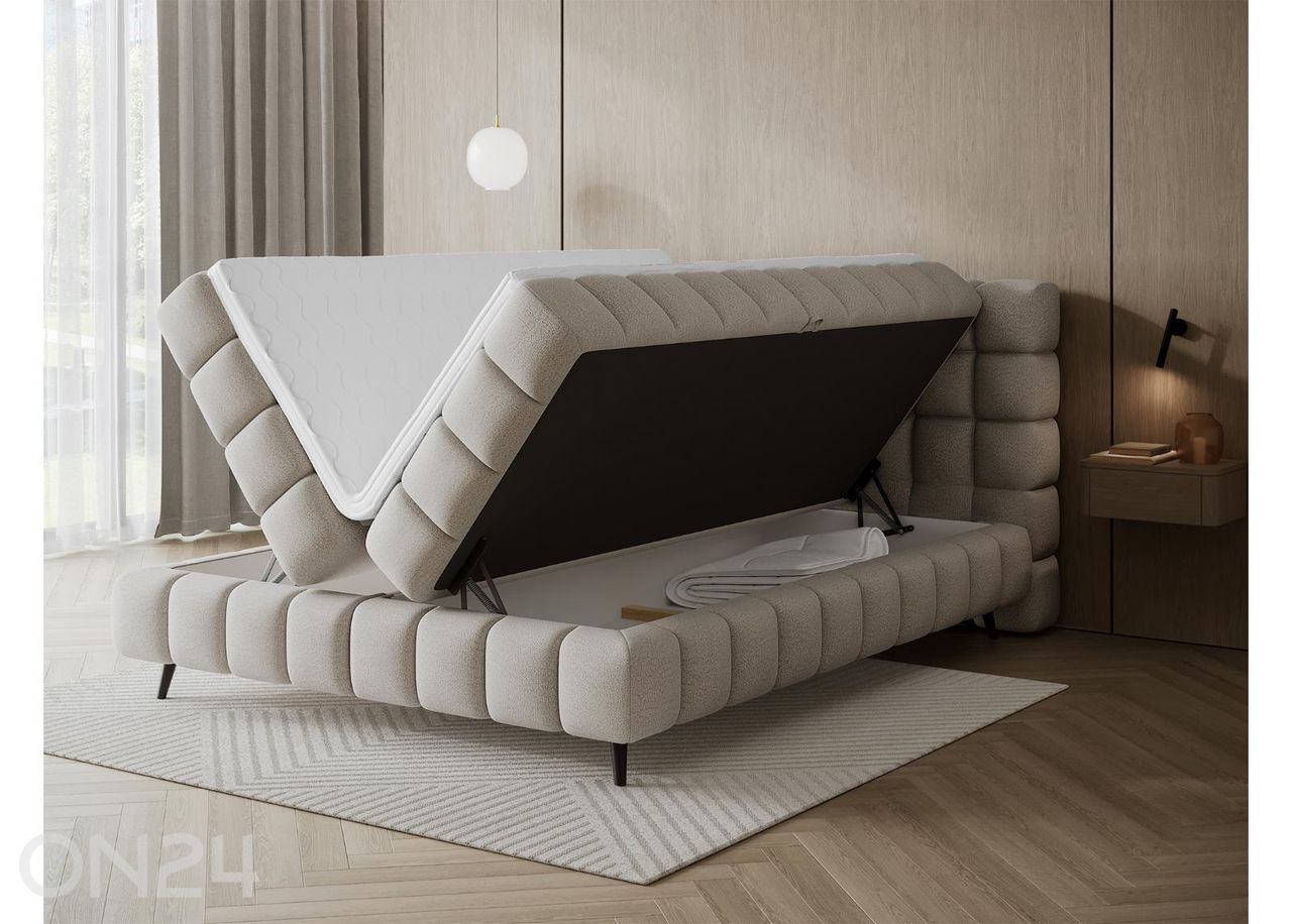 Kontinenttisänky säilytyslaatikolla Sabeno 160×200 cm kuvasuurennos