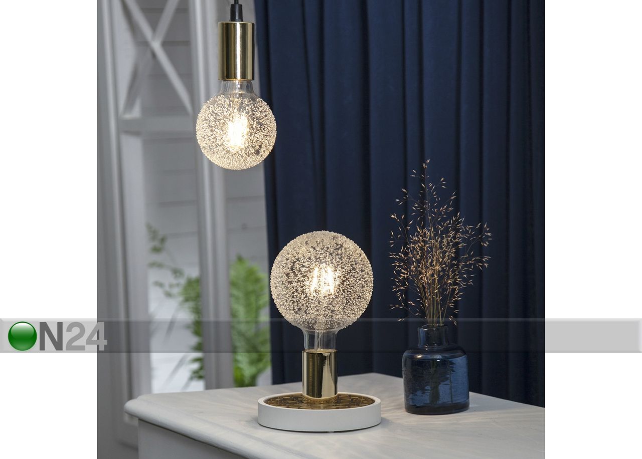 Koristeellinen jäästruktuuri LED-lamppu E27 (1W) kuvasuurennos