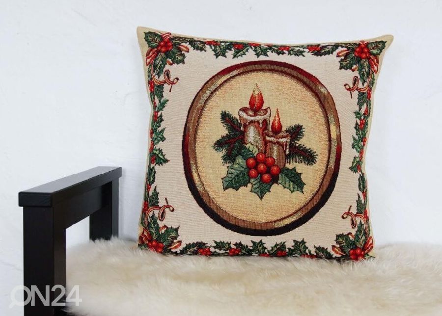 Koristetyyny Holly v.4 vaalea 45x45 cm kuvasuurennos