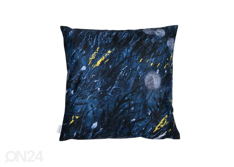 Koristetyyny Tässä istun, korvat tuulessa 40x40 cm kuvasuurennos