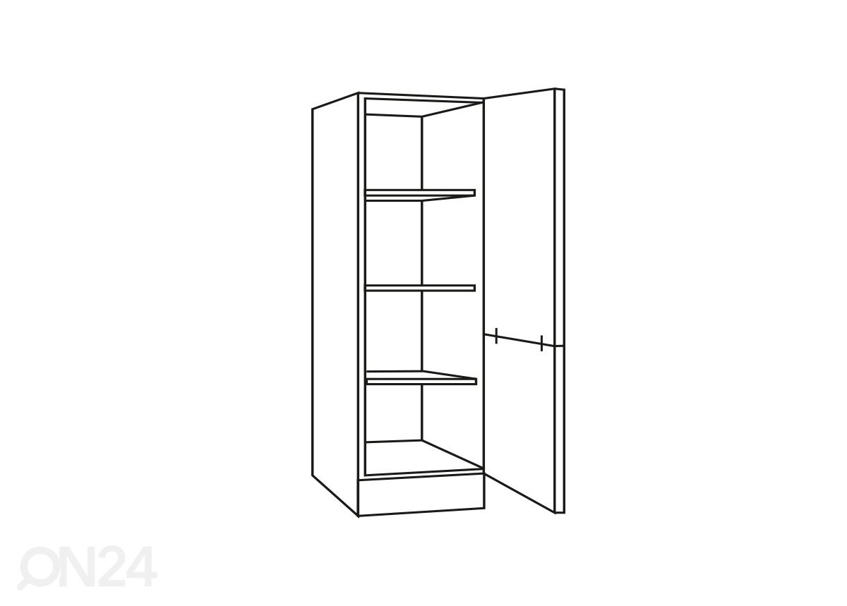 Korkea keittiökaappi Oslo 60 cm kuvasuurennos