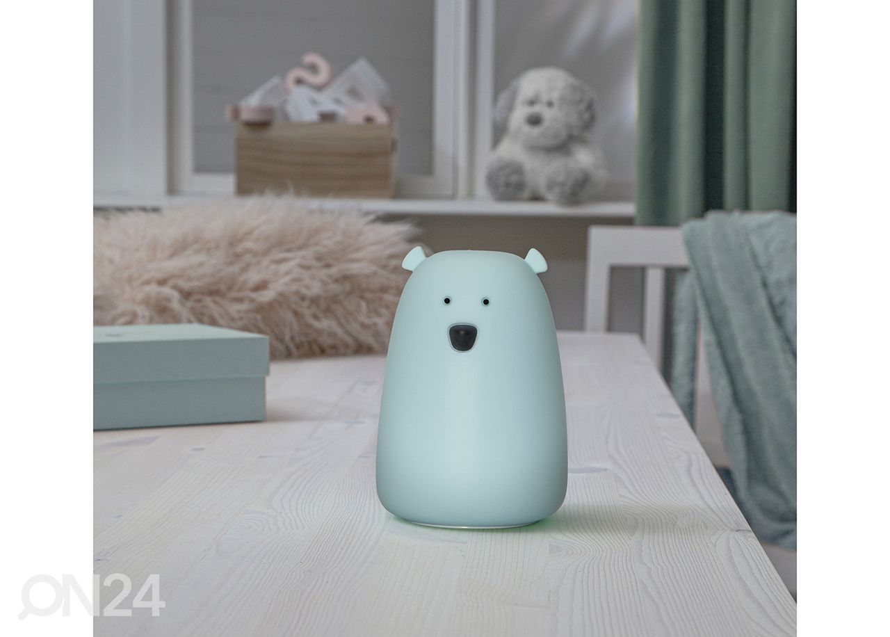 Kosketusherkkä pöytävalaisin Big Bear, sininen kuvasuurennos