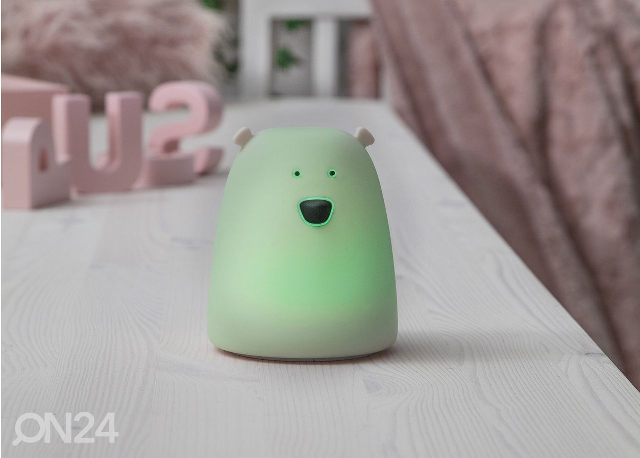 Kosketusherkkä pöytävalaisin Big Bear, vaaleanpunainen kuvasuurennos