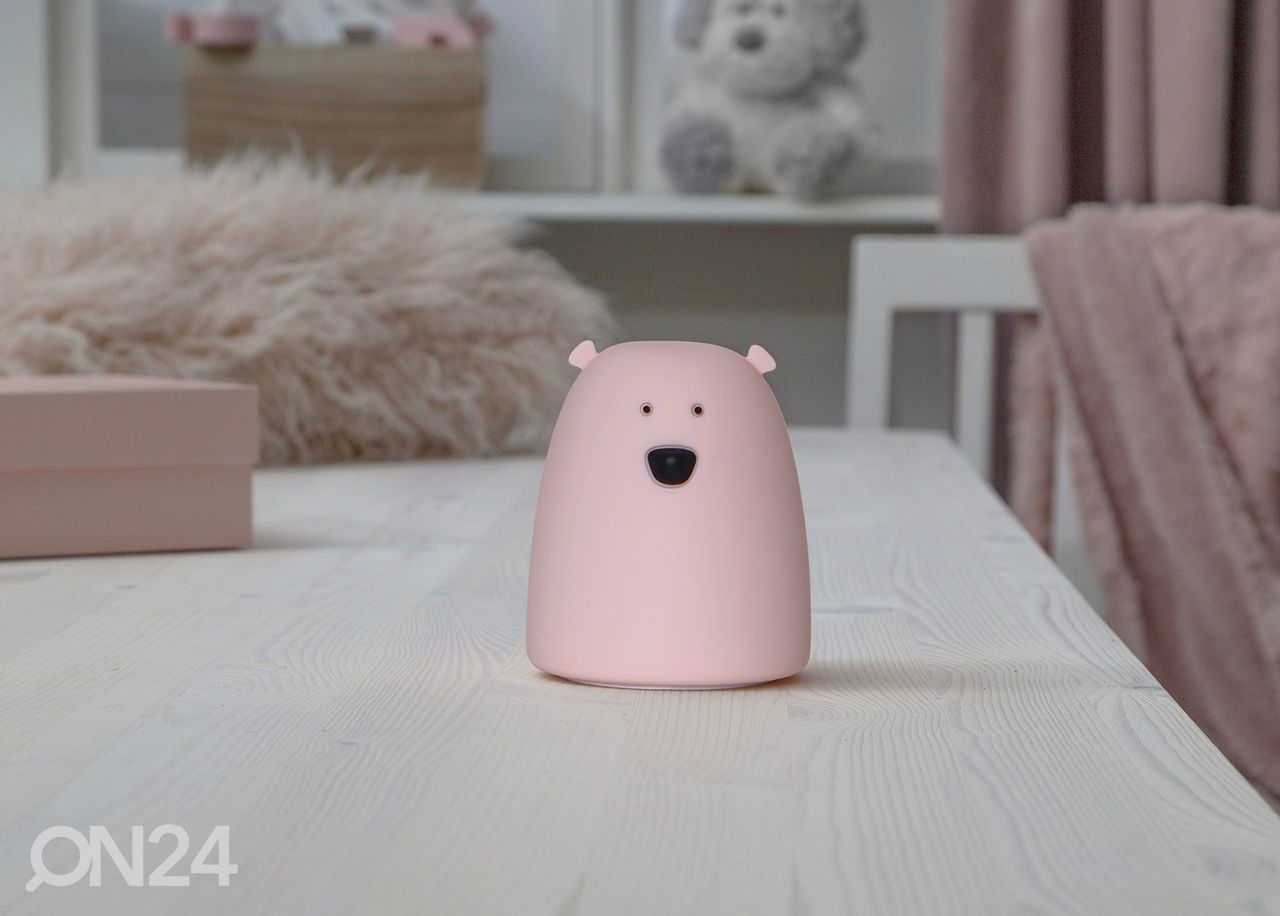 Kosketusherkkä pöytävalaisin Big Bear, vaaleanpunainen kuvasuurennos
