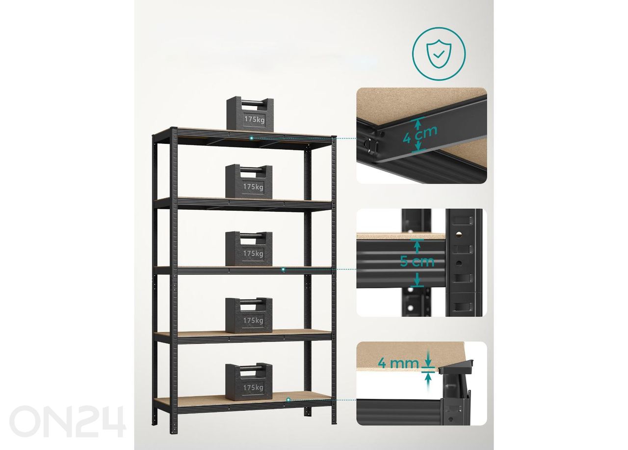 Kotitaloushylly 200 cm kuvasuurennos