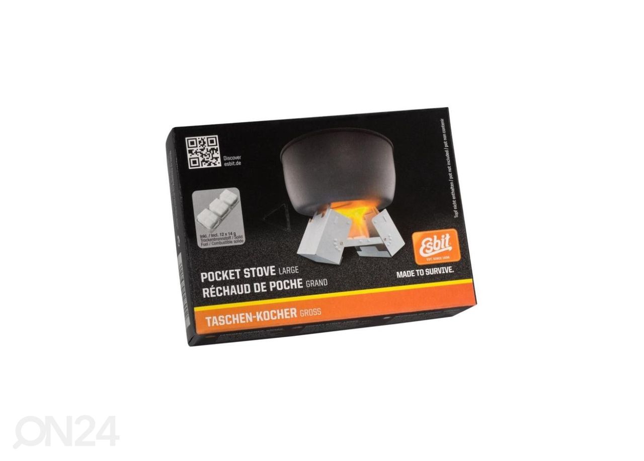 Kuivasprii poltin Esbit Suuri 12x14 g kuvasuurennos
