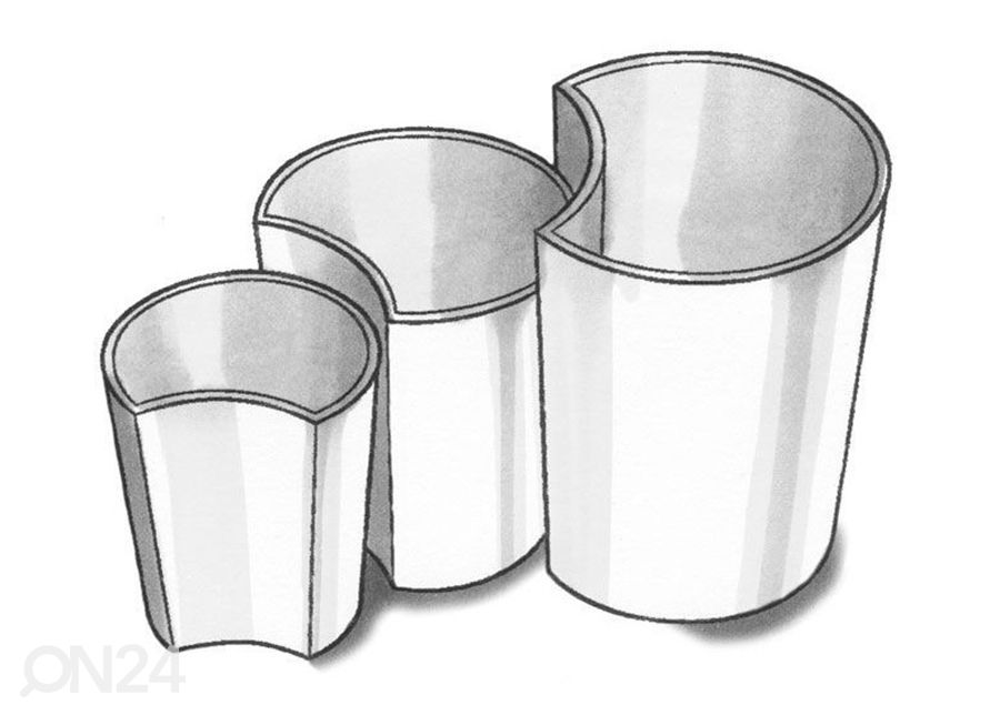 Kukkaruukku Urban Beton 3 kpl kuvasuurennos