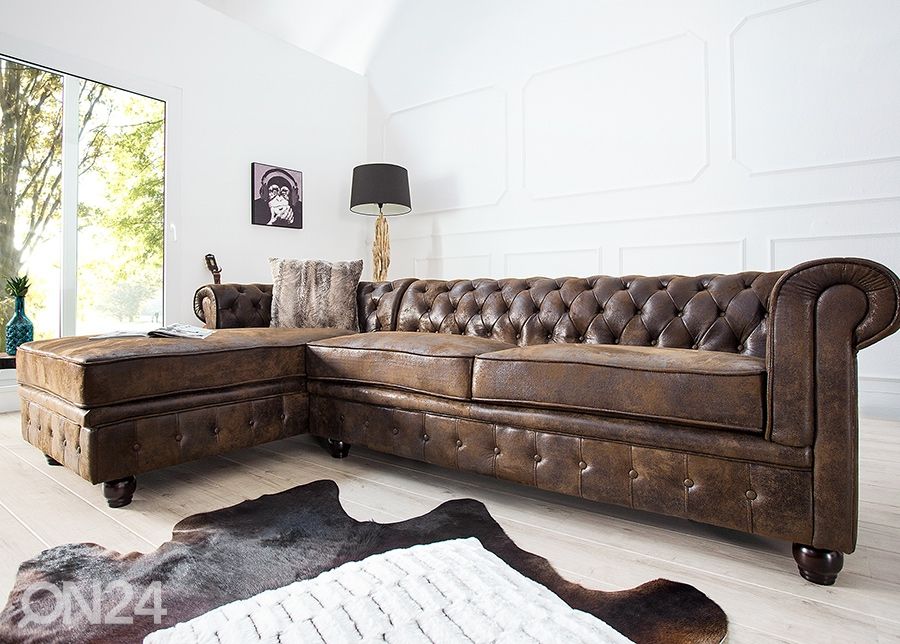 Kulmasohva Chesterfield kuvasuurennos