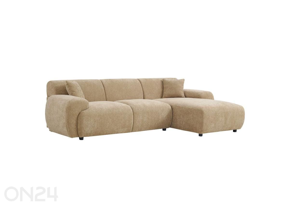 Kulmasohva Samira beige oikea kulma kuvasuurennos