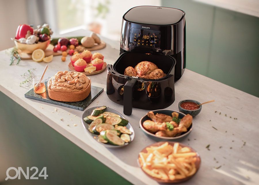 Kuumailmakeitin Philips Essential Airfryer XL, musta kuvasuurennos