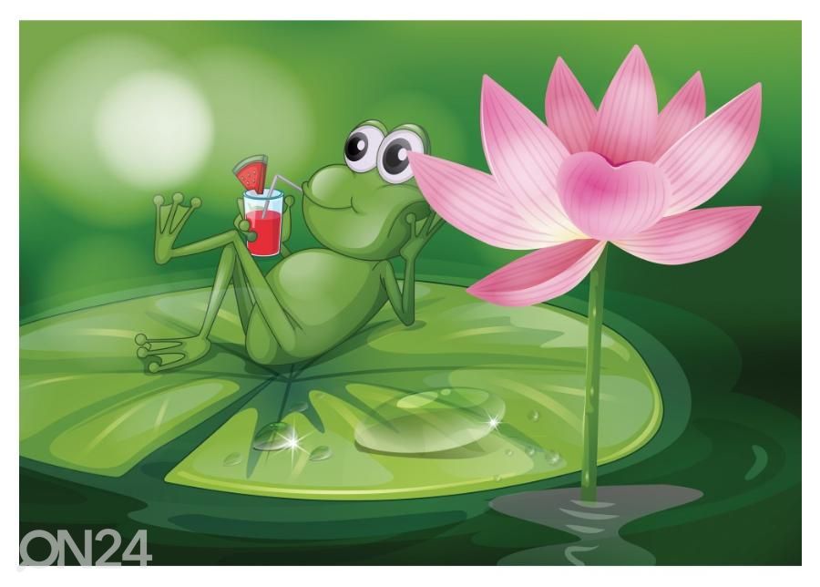 Kuvatapetti Frog and waterlily 368x254 cm kuvasuurennos