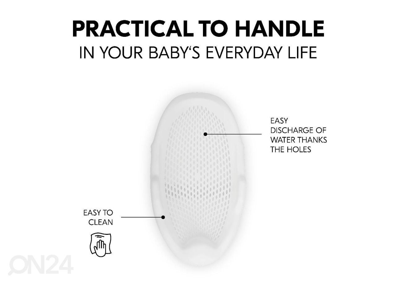 Kylpyanne istuin Hauck Bathtub Baby Inlay valkoinen kuvasuurennos