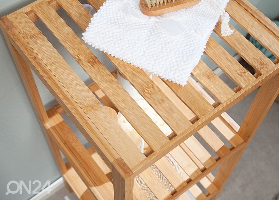 Kylpyhuoneen hylly Bamboo kuvasuurennos