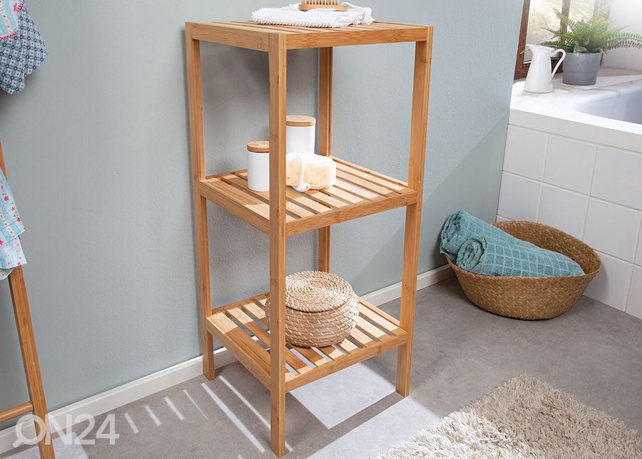 Kylpyhuoneen hylly Bamboo kuvasuurennos