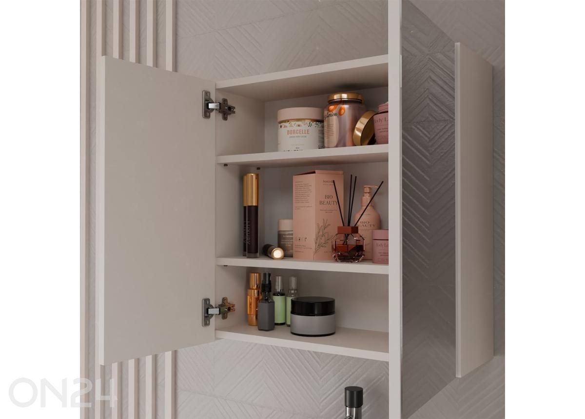 Kylpyhuoneen kaappi peilillä kuvasuurennos