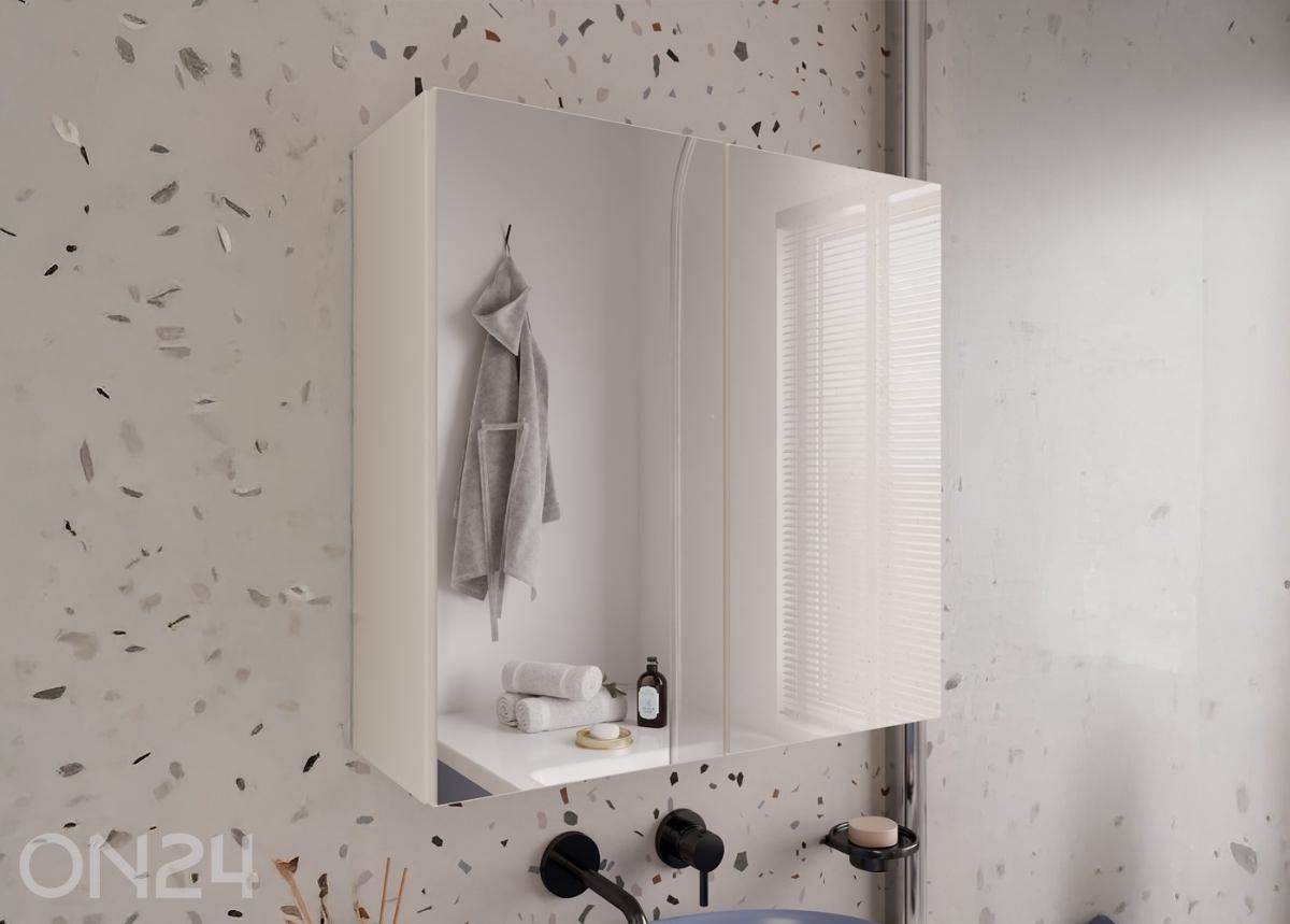 Kylpyhuoneen kaappi peilillä kuvasuurennos