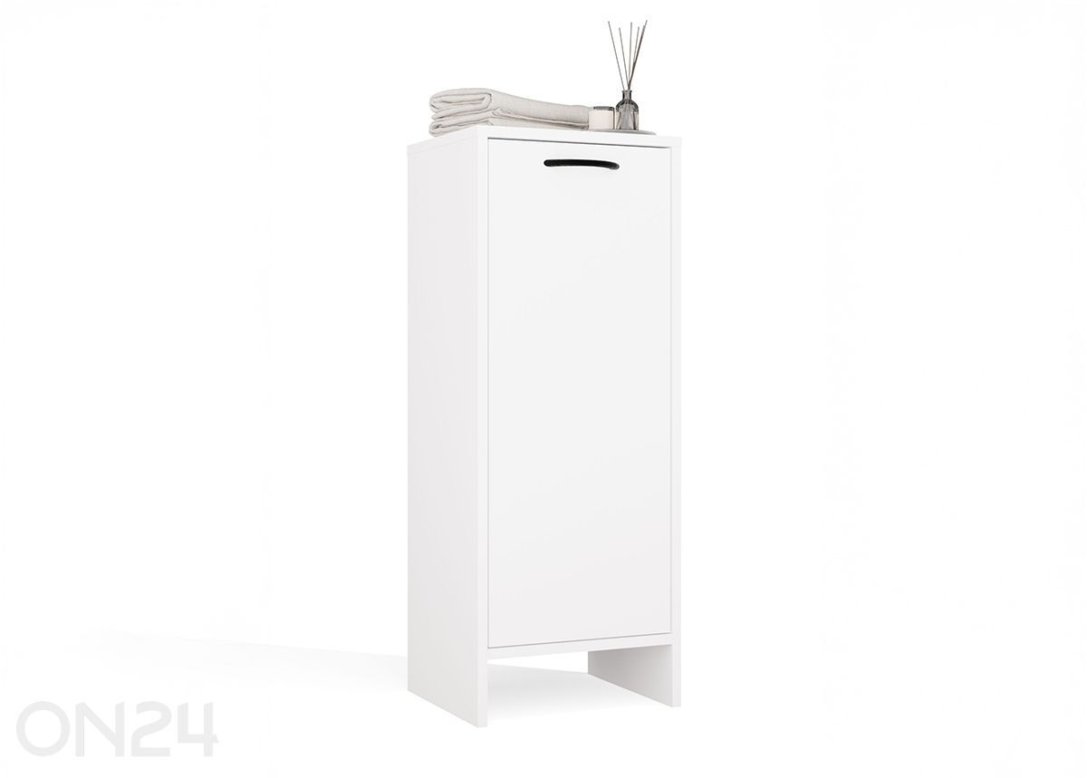 Kylpyhuoneen kaappi pyykkikorilla Nina kuvasuurennos