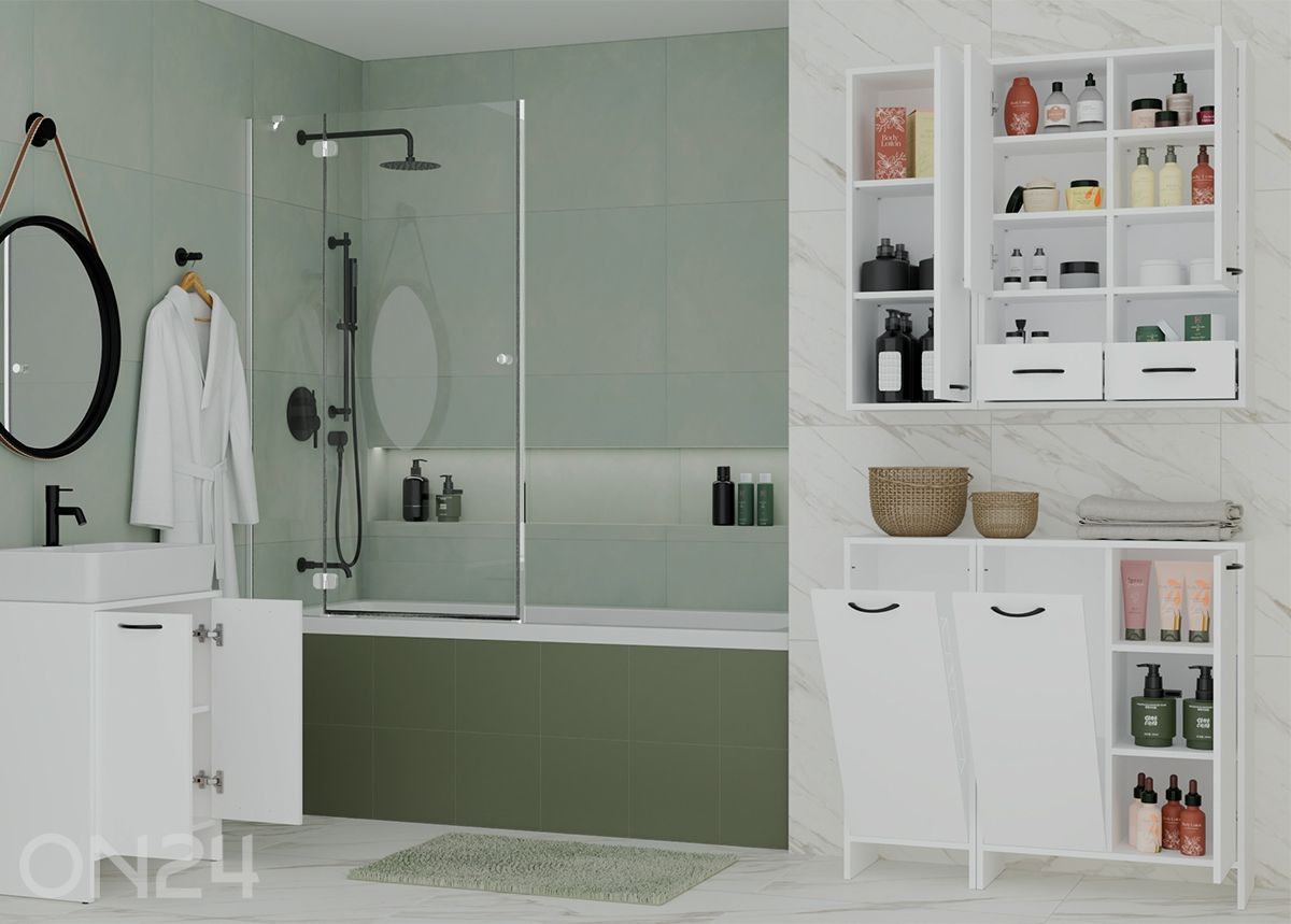 Kylpyhuoneen kaappi seinälle Nina kuvasuurennos