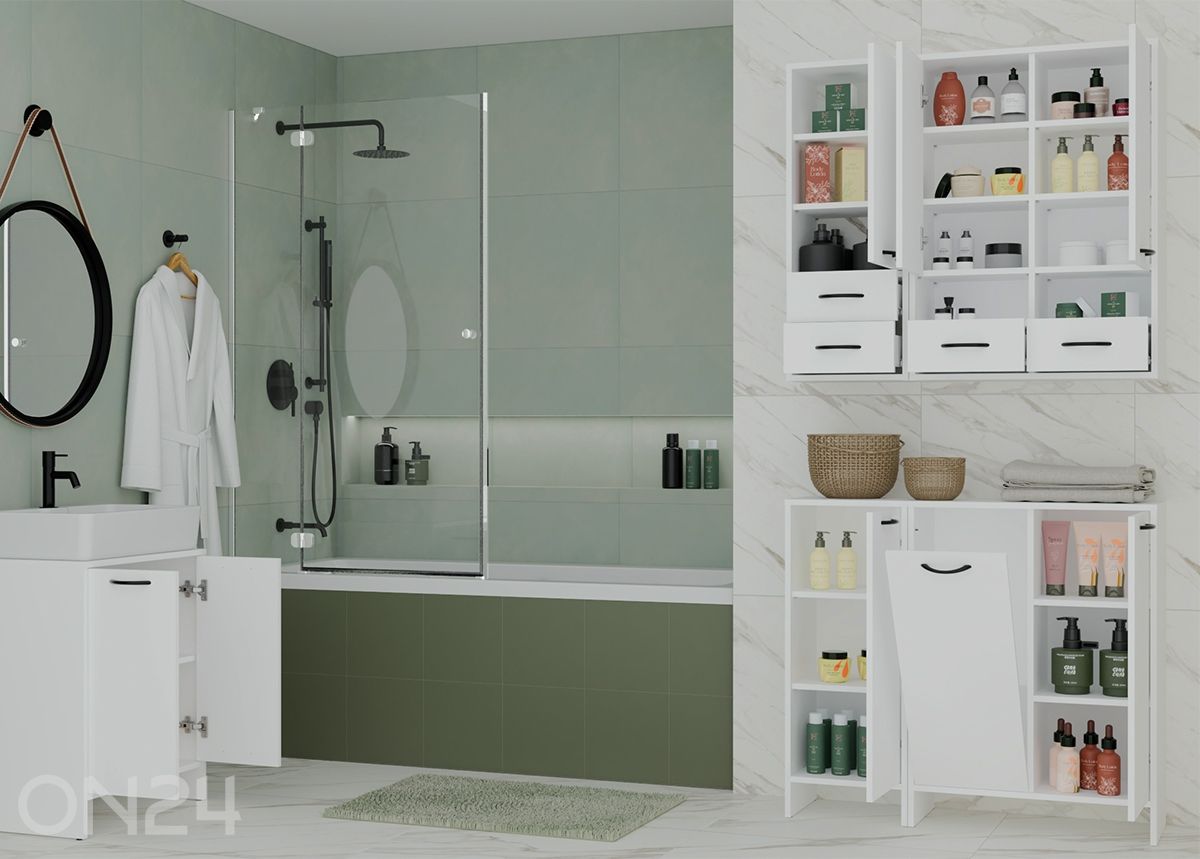 Kylpyhuoneen kaappi seinälle Nina kuvasuurennos