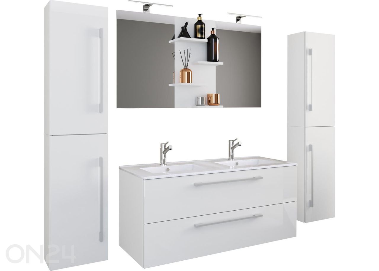 Kylpyhuoneen kalusteet Budasi 2-osaisella pesualtaalla kuvasuurennos