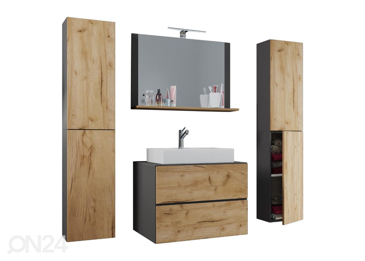 Kylpyhuoneen kalusteet Lendas M 80 cm kaapeilla kuvasuurennos
