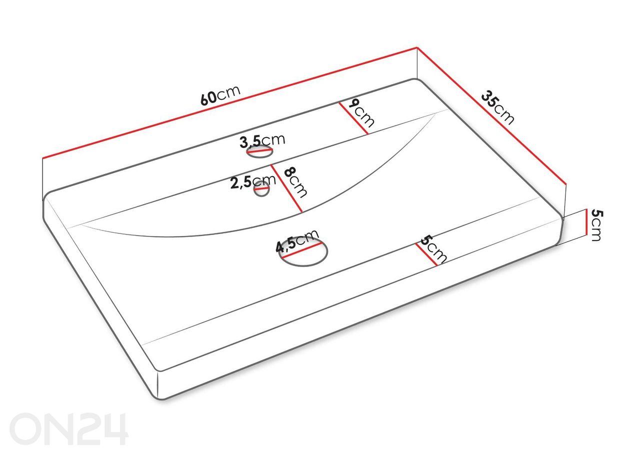 Kylpyhuoneen kokonaisuus Canada I + LED kuvasuurennos