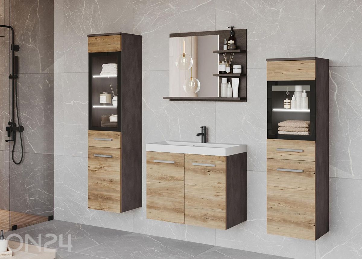 Kylpyhuoneen kokonaisuus Madrit I + LED kuvasuurennos