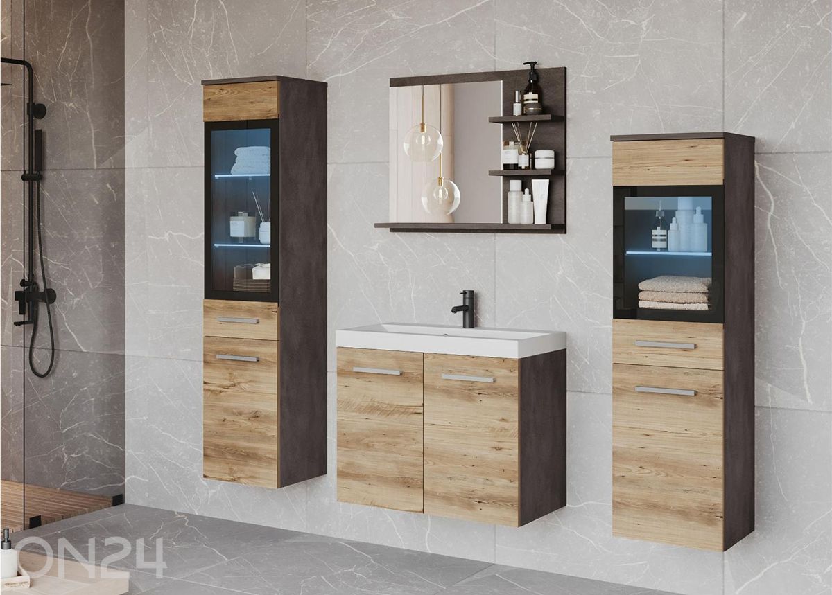 Kylpyhuoneen kokonaisuus Madrit I + LED kuvasuurennos