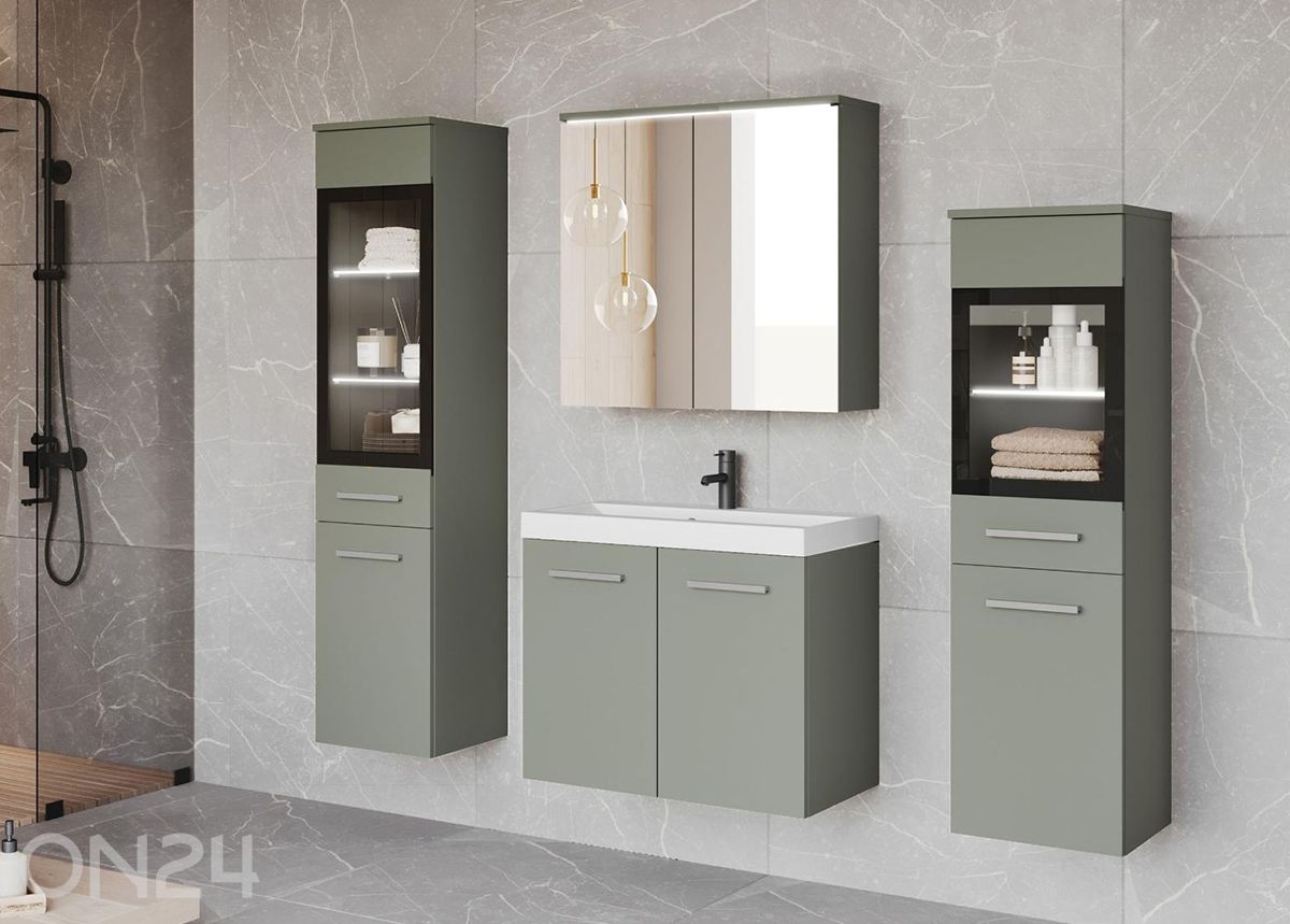 Kylpyhuoneen kokonaisuus Madrit II + LED kuvasuurennos
