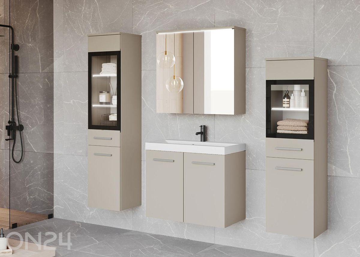 Kylpyhuoneen kokonaisuus Madrit II + LED kuvasuurennos