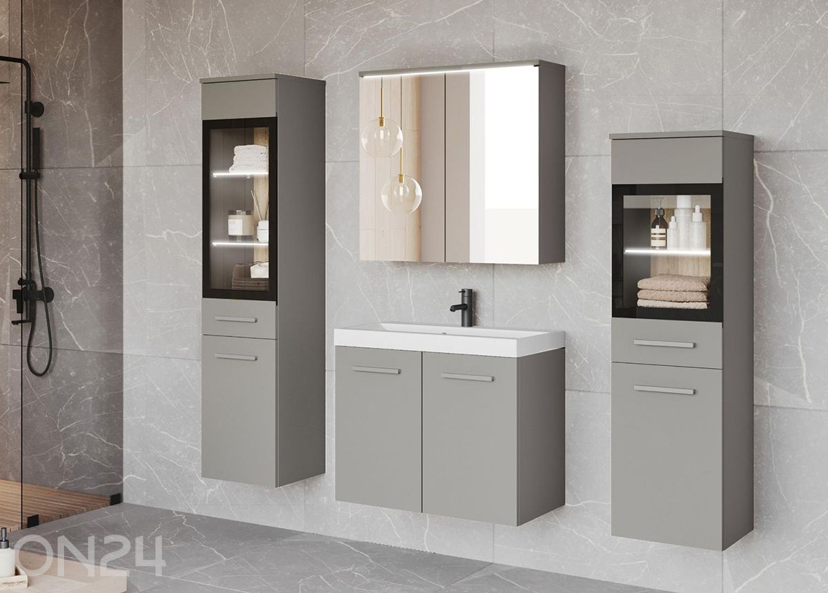 Kylpyhuoneen kokonaisuus Madrit II + LED kuvasuurennos